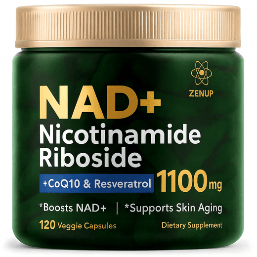 Nicotinamide Riboside supplement bottle with CoQ10 and Resveratrol thumbnail 1