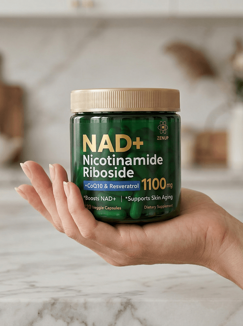 Close-up premium wellness campaign image for ZenUP