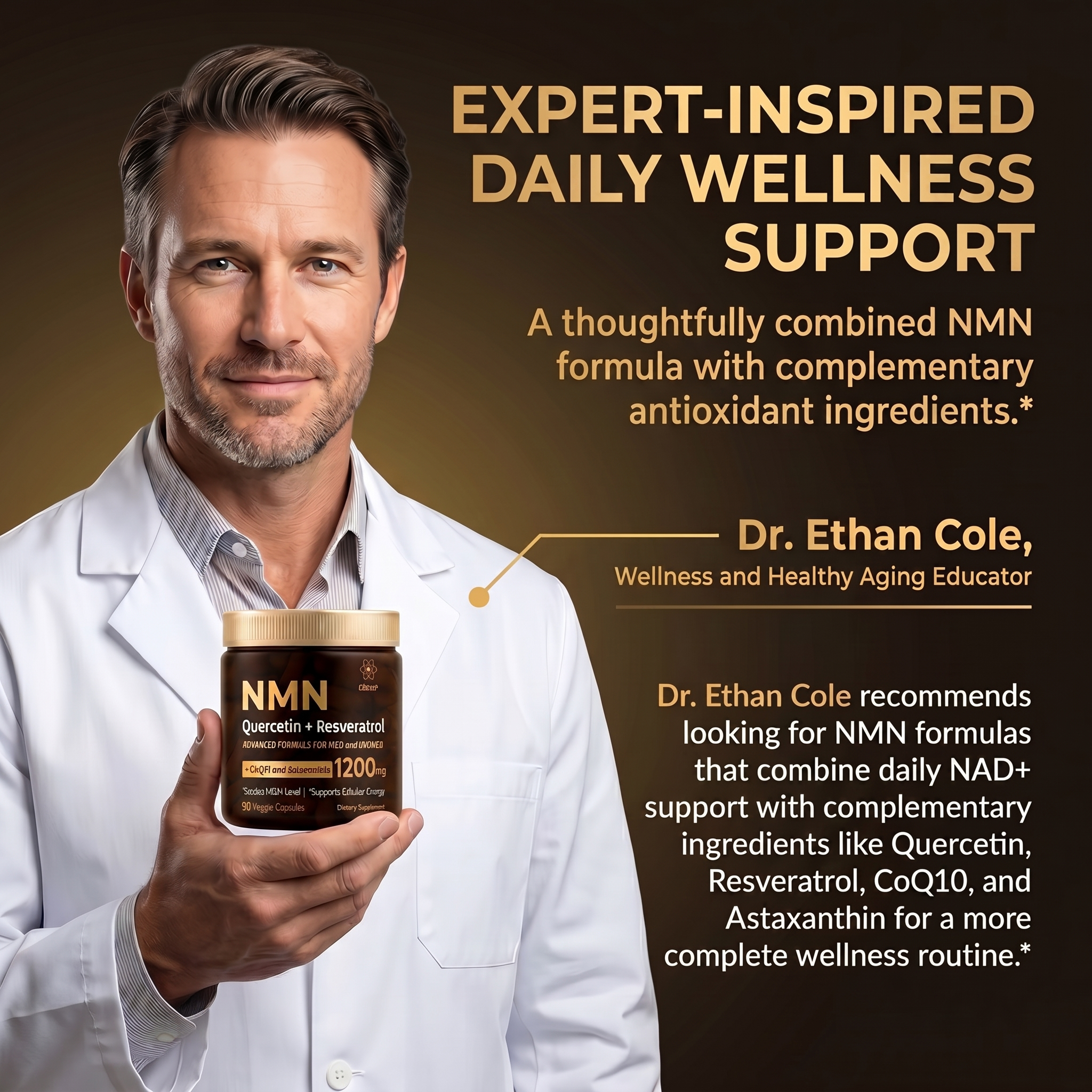 ZenUP NMN supplement in a premium daily routine setting